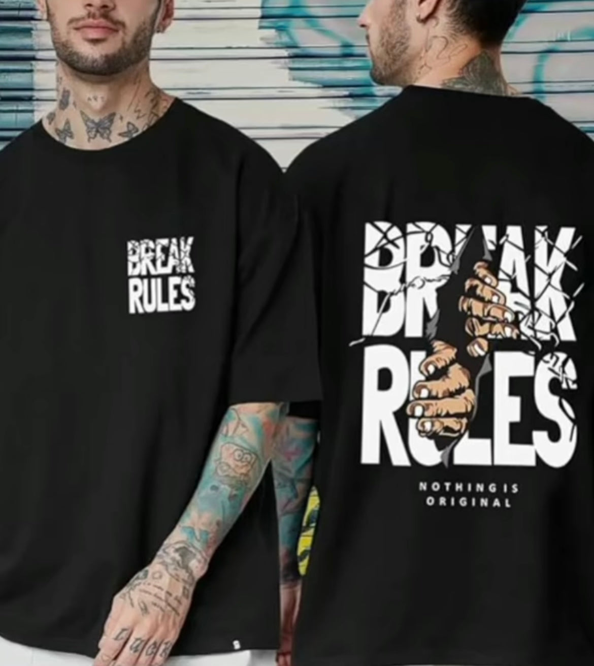Break Rules Graphic Oversized tee
